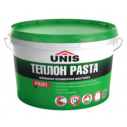 Шпатлевка полимер. готовая ЮНИС Pasta ТЕПЛОН бел. 28кг