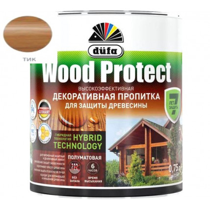 Пропитка Dufa Wood Protect тик 0,75л